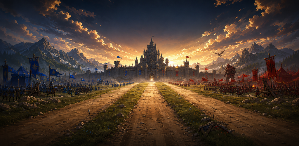 Three Realms battlefield artwork